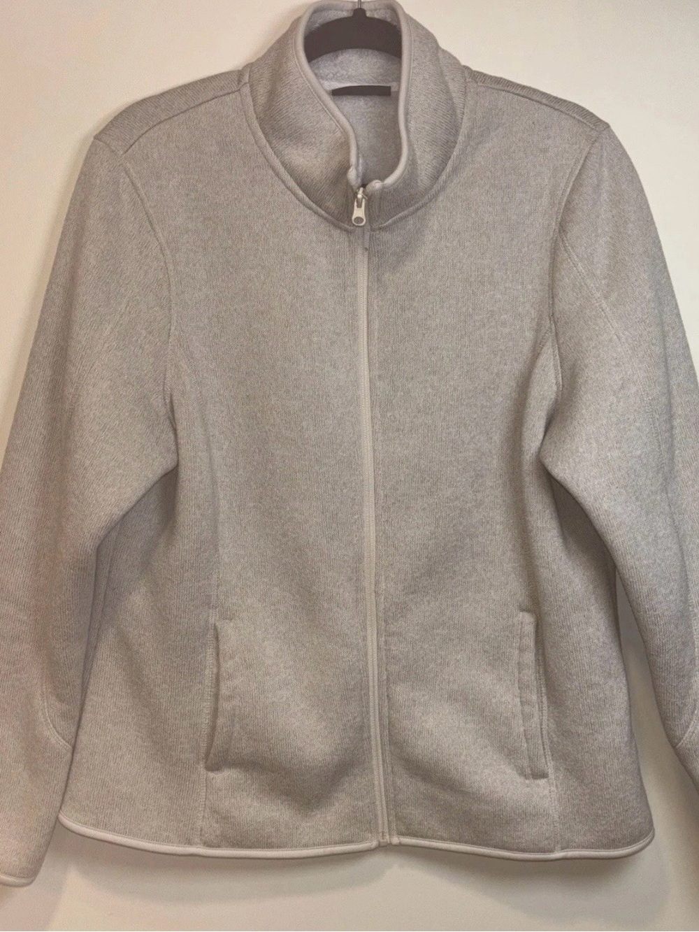 SWISS TECH Nature Outdoor Gorp XL Full Zip Fleece Jacket Beige Stretch w/Pockets